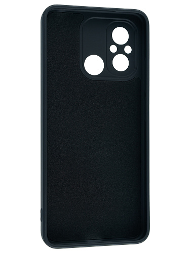 Чехол силиконовый для Xiaomi Redmi 12C (4G)/Redmi 11A/Poco C55, good quality, с защитой камеры, X-CASE, черный