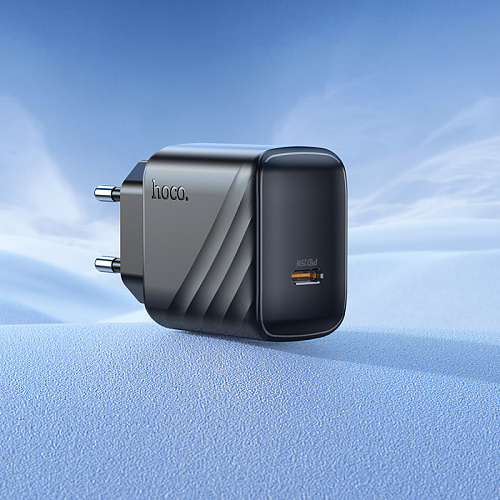 Сетевое зарядное устройство, 1 PD 25W (CS24A), HOCO, Type-C to Lightning, черный