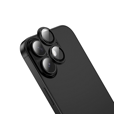 Защитное стекло для iPhone 17, V16, HOCO, на заднюю камеру, алюминий, черный