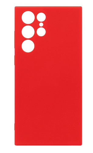 Чехол силиконовый для Samsung Galaxy S22 Ultra, good quality, с защитой камеры, X-CASE, красный