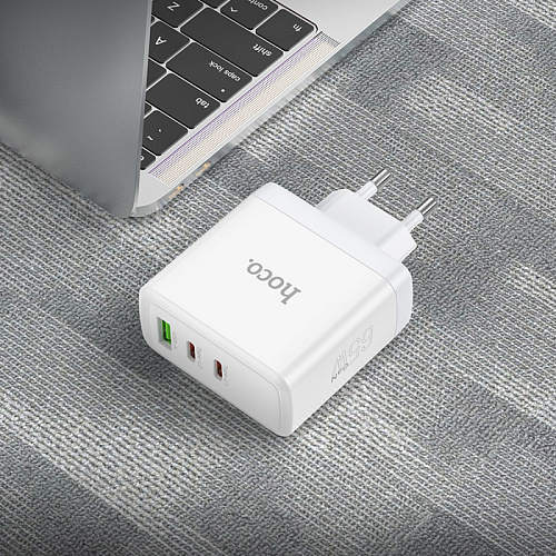 Сетевое зарядное устройство, 3 PD 45W/20W + 1 USB 18W (N30), HOCO, белый