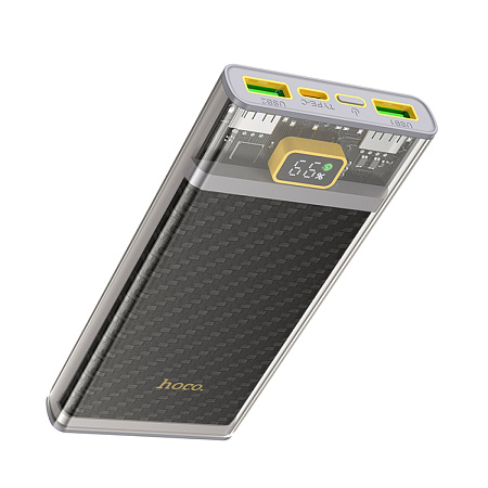 Универсальный Доп. Аккумулятор 10000mAh, J103, HOCO, выход: 2 USB (22.5W)+1 PD (20W), серый