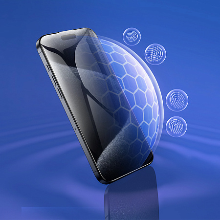 Защитное стекло для iPhone 15 Pro, G777, HOCO, anti-static, черное