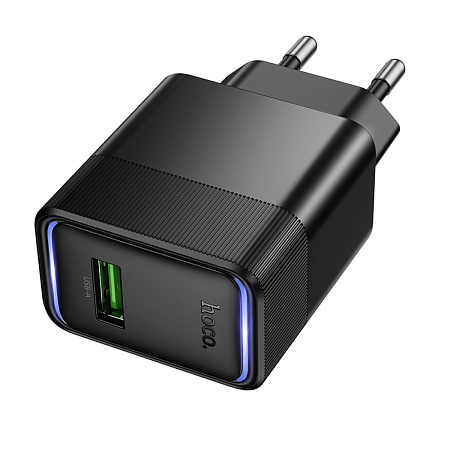 Сетевое зарядное устройство, 1 USB 3.0 QC 22.5W (CS111A), HOCO, черный