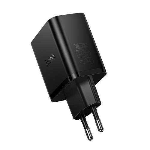 Сетевое зарядное устройство, 2 PD 65W + 1 USB 3.0 QC (N75), HOCO, черный