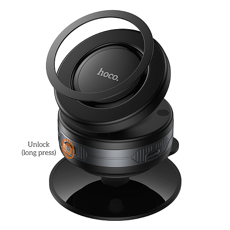Держатель автомобильный на стекло/торпеду магнитный с Magsafe с электрической присоской, H87, HOCO, черный