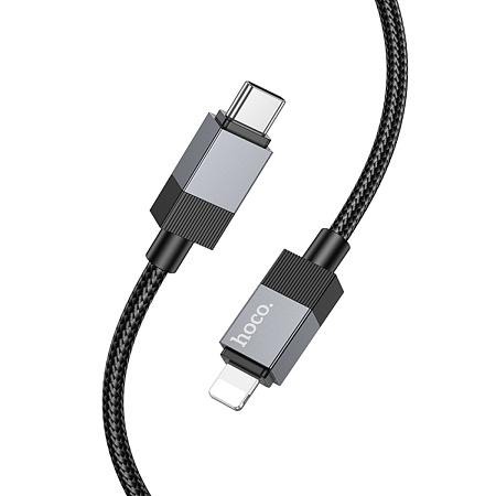 Кабель Lightning to Type-C (PD), HOCO, X110, 1 метр, цвет черный