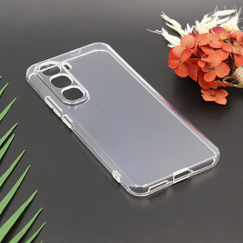 Чехол силиконовый для Infinix Hot 60 Pro +, с защитой камеры, X-CASE, прозрачный