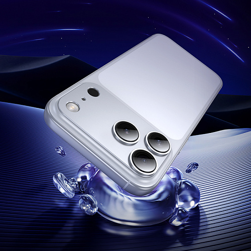 Защитное стекло для iPhone 17 Pro Max, V16, HOCO, на заднюю камеру, алюминий, серебряный