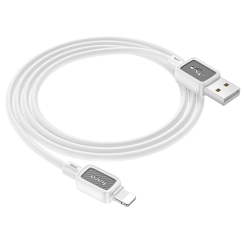 USB дата кабель Lightning, HOCO, X108, 1м, силиконовый, белый