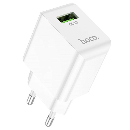 Сетевое зарядное устройство, 1 USB 3.0A (C98A), HOCO, белый