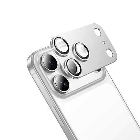 Защитное стекло для iPhone 17 Pro Max, V16, HOCO, на заднюю камеру, алюминий, серебряный