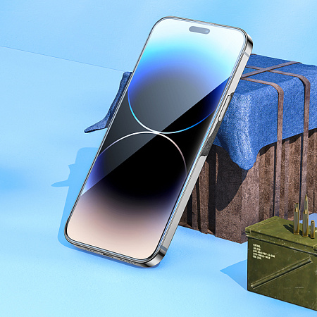 Защитное стекло для iPhone 14 Pro Max, G777, HOCO, anti-static, черное