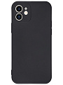 Чехол силиконовый для iPhone 12 (6.1), с микрофиброй внутри, с защитой камеры, X-CASE, черный
