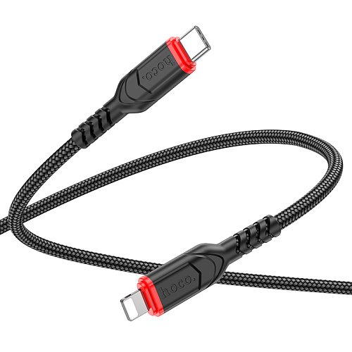 Кабель Lightning to Type-C (PD), HOCO, X59, 3м, черный