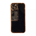 Чехол силиконовый для iPhone 13 Pro (6.1), глянцевый с подставкой, X-CASE, черный