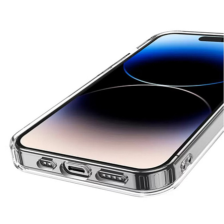 Чехол для iPhone 15 Pro усиленная защита от удара, Магнитный (MagSafe), Magnetic series, HOCO, прозрачный