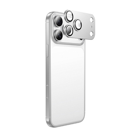 Защитное стекло для iPhone 17 Pro, V16, HOCO, на заднюю камеру, алюминий, серебряный