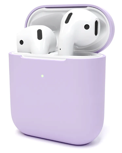 Чехол силиконовый для Airpods 1/Airpods 2 case, X-CASE, лиловый (Lilac)