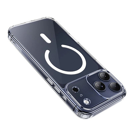 Чехол силиконовый для iPhone 17 Pro Max, Магнитный (MagSafe), HOCO, прозрачный