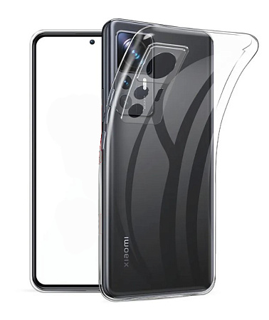 Чехол силиконовый для Xiaomi 12T/12T Pro, c защитой камеры, микс, X-CASE, прозрачный