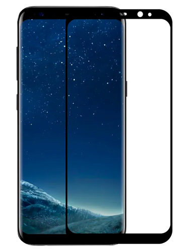 Защитное стекло на Samsung Galaxy S8/S9, 3D Full Glue, черное, X-CASE