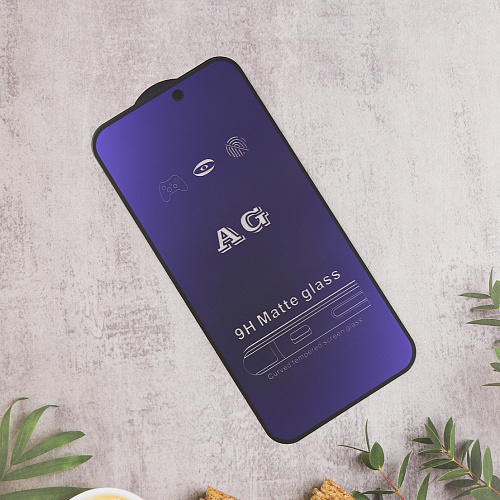 Защитное стекло на iPhone 17 Pro, Anti-blue ray матовый, черный, X-CASE