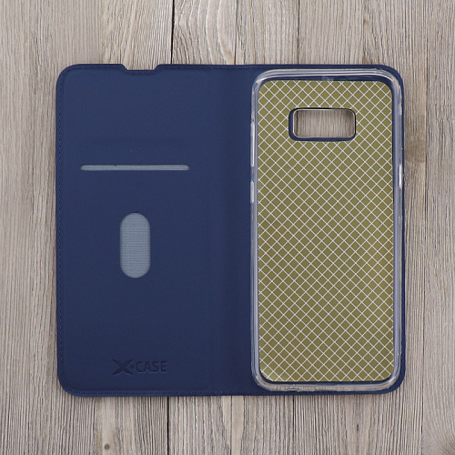 Чехол-книжка для Samsung Galaxy S8, X-CASE, боковой, синий
