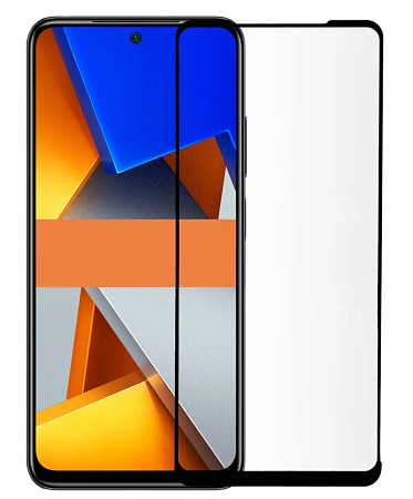 Защитное стекло на Xiaomi Redmi Note 11SE/Poco M4 (5G), черное, X-CASE