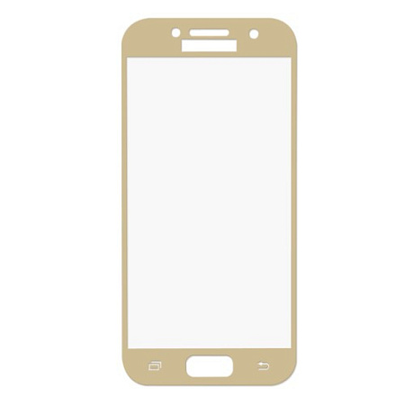 Защитное стекло на Samsung A320F, Galaxy A3 (2017), 3D, золотой, X-CASE