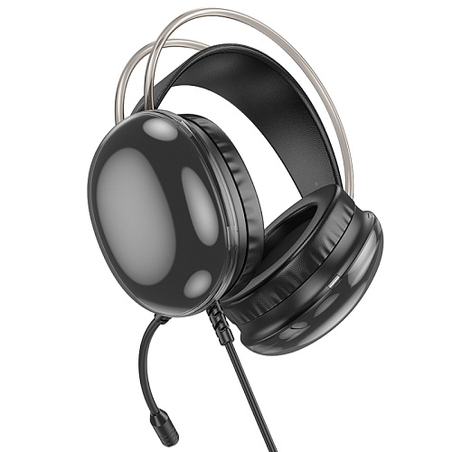 Проводные наушники W109 Plus, HOCO, игровые с микрофоном, USB 7.1, черный