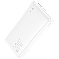 Универсальный Доп. Аккумулятор 20000mAh, J87A, HOCO, выход 1 USB (18W), 1 PD (20W), вход Micro/Type-C, белый
