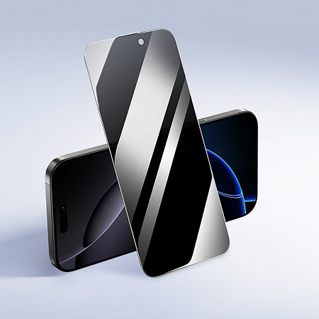 Защитное стекло для iPhone 16 Pro Max, G777 Plus, HOCO, anti-static, антишпион, черное