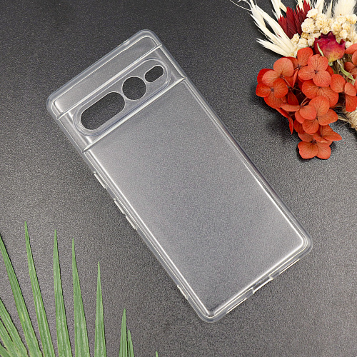 Чехол силиконовый для Google Pixel 7 Pro, с защитой камеры, X-CASE, прозрачный