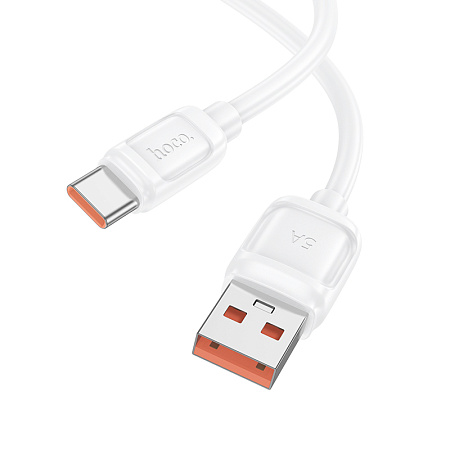 USB Кабель Type-C, HOCO, X115, 100W, 1 метр длина, цвет белый
