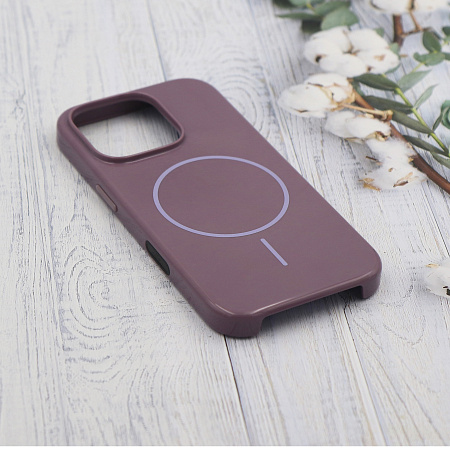 Чехол-накладка для iPhone 16 Pro, глянцевый, магнитный (MagSafe), без лого, X-CASE, фиолетовый