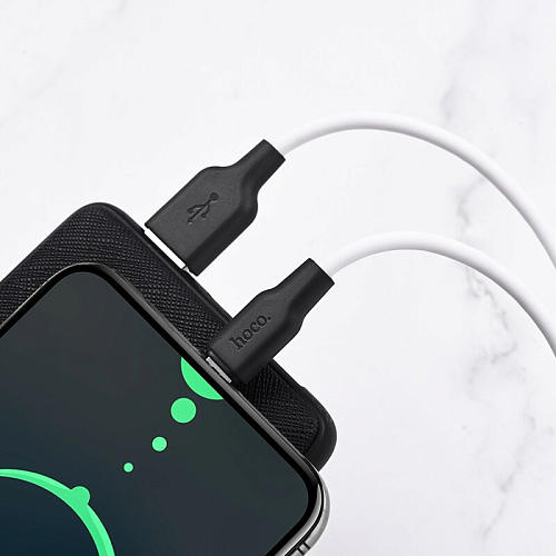 USB Кабель Type-C, HOCO, X21 Plus, силиконовый, черно-белый