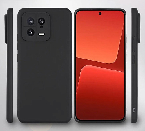 Чехол силиконовый для Xiaomi 13, с защитой камеры, X-CASE, черный