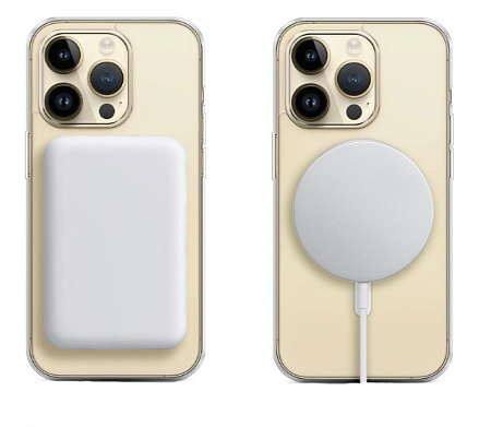 Чехол силиконовый для iPhone 13 Pro (6.1), Магнитный (MagSafe), X-CASE, прозрачный