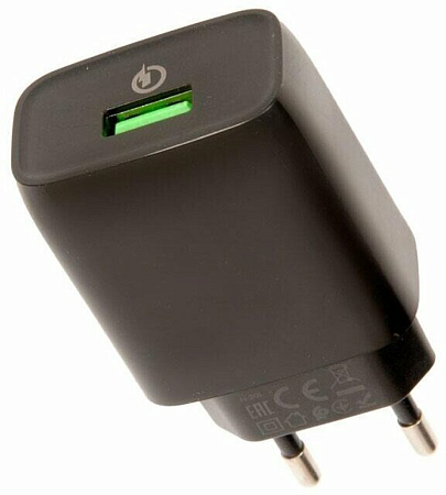 Сетевое зарядное устройство, 1 USB 3.0A (C72Q), HOCO, черный