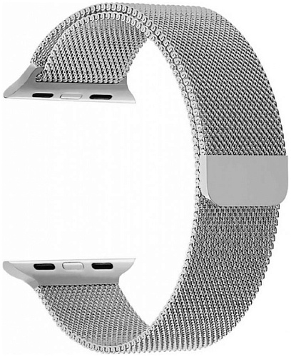Ремешок на руку для Apple Watch 42/44/45/49 мм, Milanese loop, серый