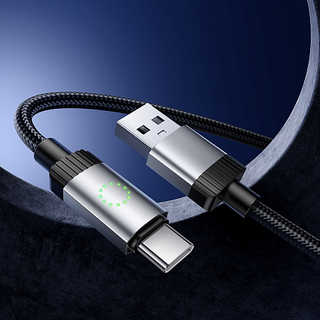 USB Кабель Type-C, HOCO, X117, 1 метр, цвет черный, ток до 3А