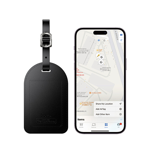 Устройство для поиска вещей E91H, синхронизация с IOS, Носо, в виде бирки для багажа, черный