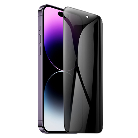 Защитное стекло для iPhone 14 Pro, A777 Plus, HOCO, антишпионское, черное