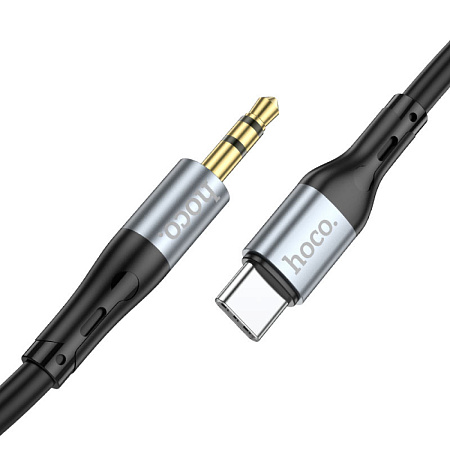 AUX Audio кабель 3,5 мм на Type-C, UPA22, HOCO, черный