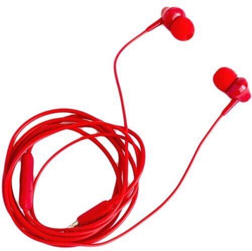 Проводные наушники M14 Universal Earphone, вакуумные с микрофоном, HOCO, красные
