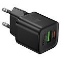 Сетевое зарядное устройство, 1 PD 20W + 1 USB 3.0 QC (N65), HOCO, черный