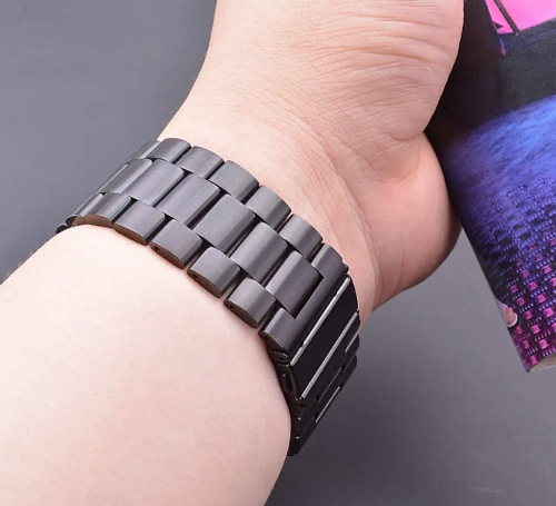 Ремешок на руку для Apple Watch 38/40/41 мм, стальной, черный