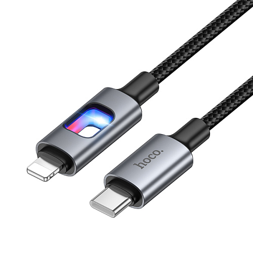 Кабель Lightning to Type-C (PD), HOCO, U144, 1.2 метра, цвет черный