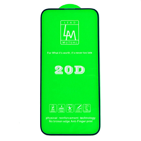 Защитное стекло на iPhone 15/16, 20D, черное, X-CASE